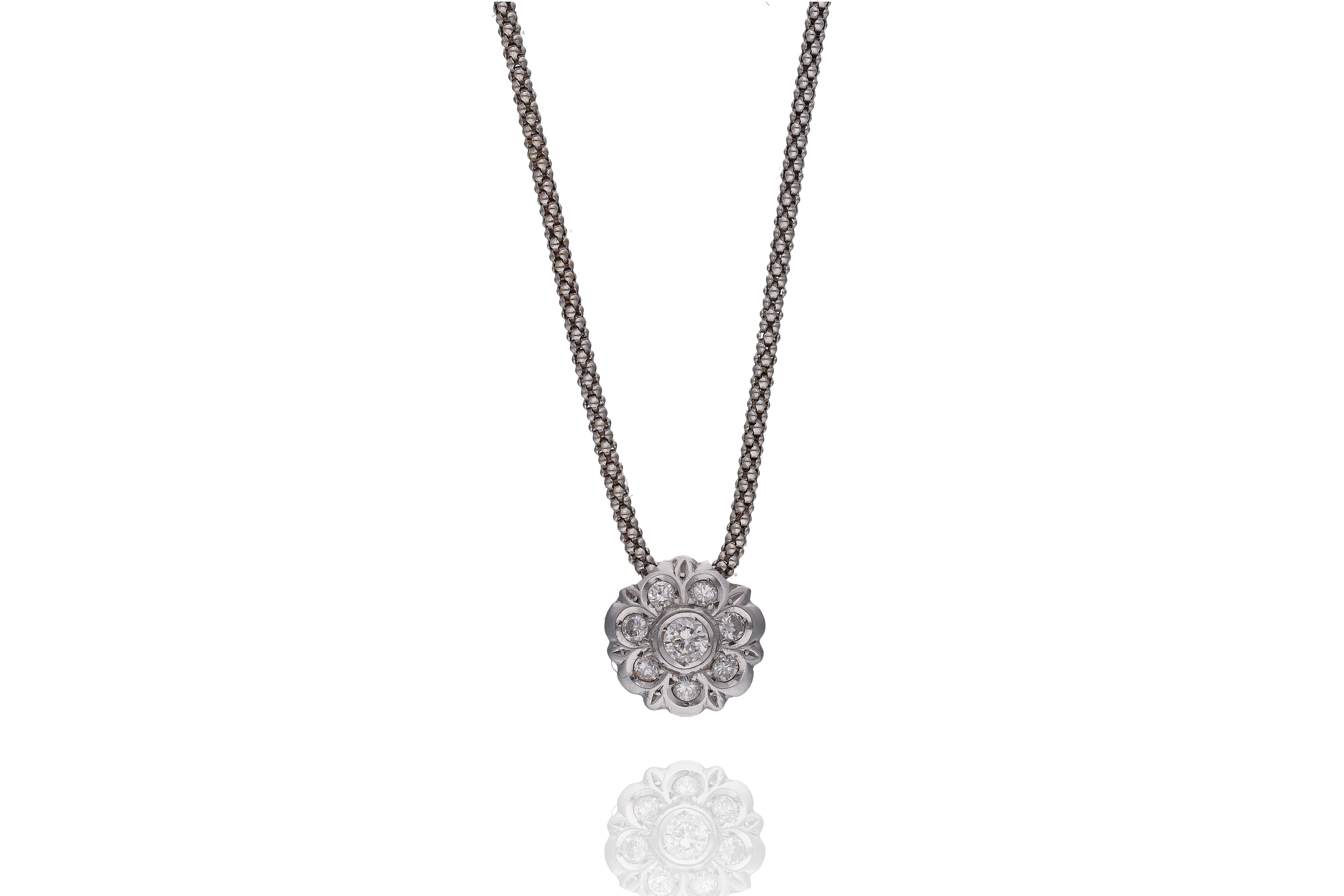 Collana e ciondolo con diamanti - Asta Preziosi