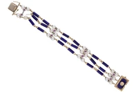 Bracciale con perle, smalti e zaffiri rosa - Asta Preziosi Bracciale con perle, smalti e zaffiri rosa - Asta Preziosi
