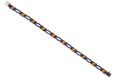 Bracciale con rubini e smalti - Asta Preziosi