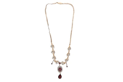 Collana con granato e pietre - Asta Preziosi