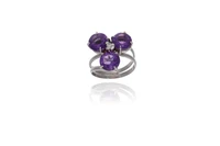 Anello con ametiste e diamante - Asta Preziosi