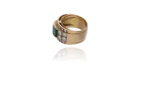 Anello con diamanti e smeraldi - Asta Preziosi