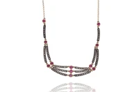 Collana con rubini e diamanti - Asta Preziosi
