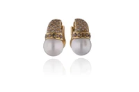 Orecchini con diamanti brown e perle Mari del Sud - Asta Preziosi Orecchini con diamanti brown e perle Mari del Sud - Asta Preziosi