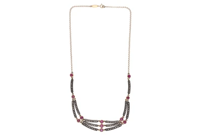 Collana con rubini e diamanti - Asta Preziosi
