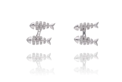 Joyfish, gemelli con diamanti - Asta Preziosi Joyfish, gemelli con diamanti - Asta Preziosi