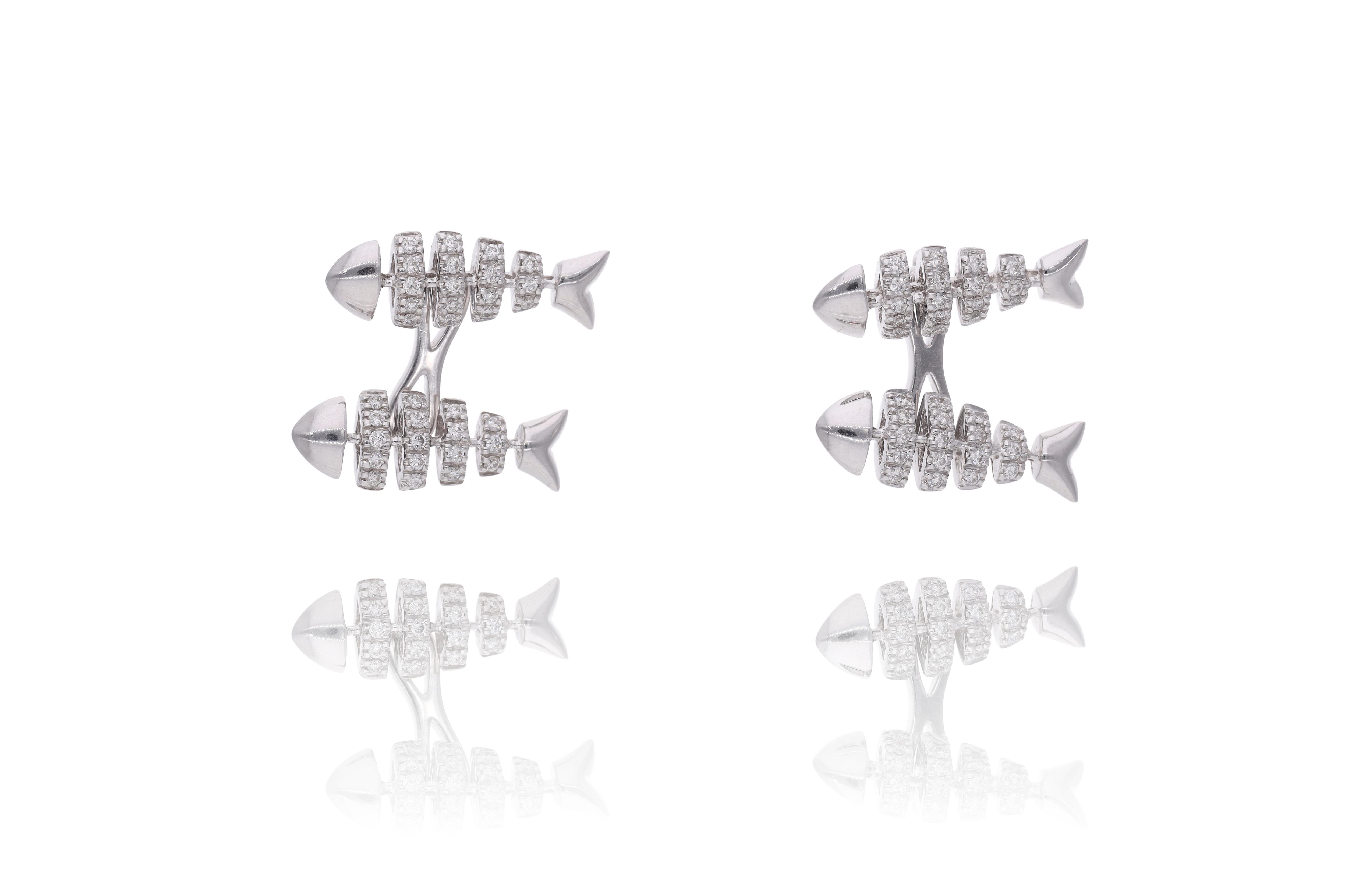 Joyfish, gemelli con diamanti - Asta Preziosi