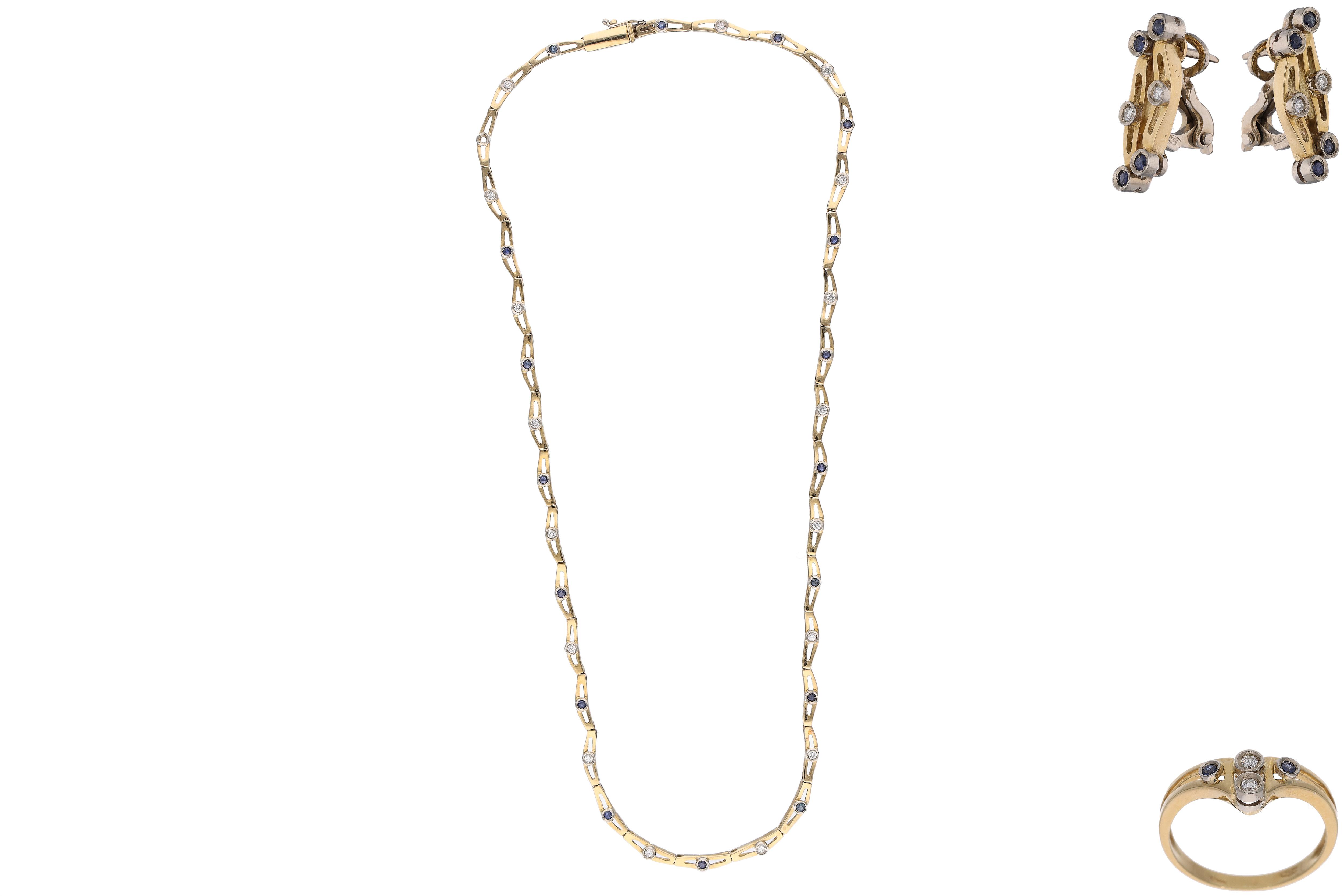 Parure con diamanti e pietre - Asta Preziosi