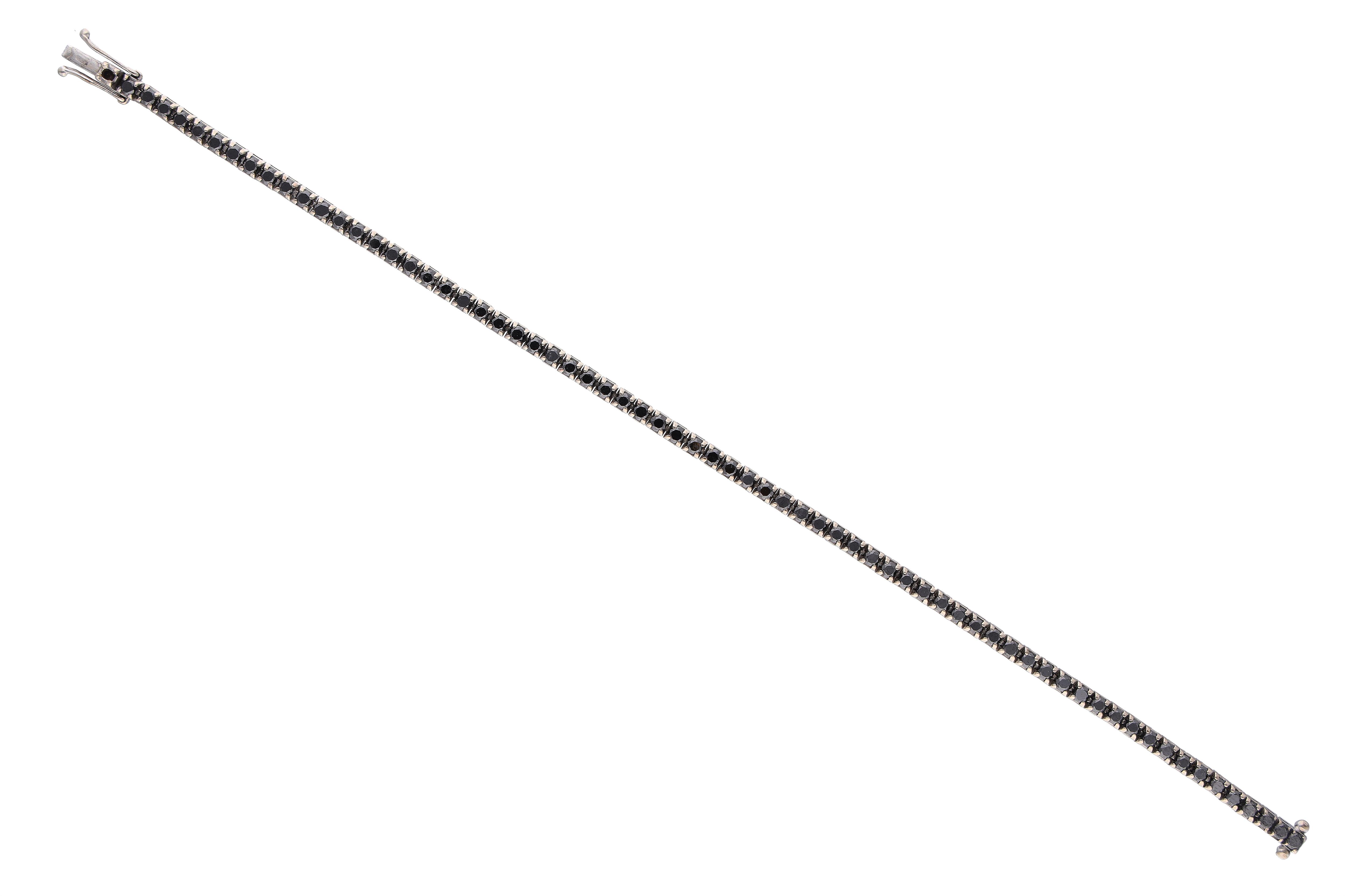 Bracciale con diamanti neri e pietre - Asta Preziosi