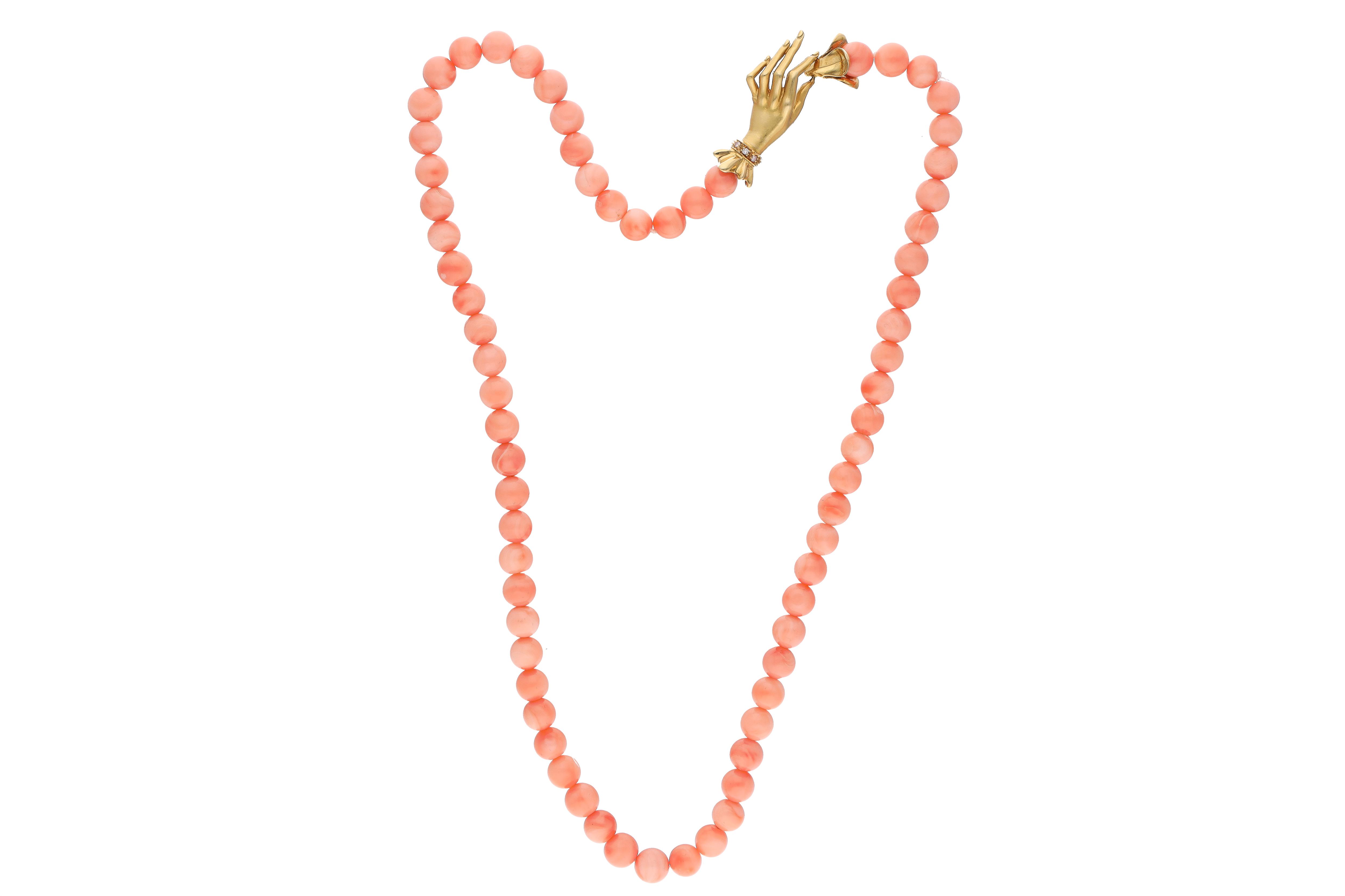 Collana di coralli e diamanti - Asta Preziosi