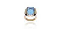 Anello con topazio e pietre - Asta Preziosi