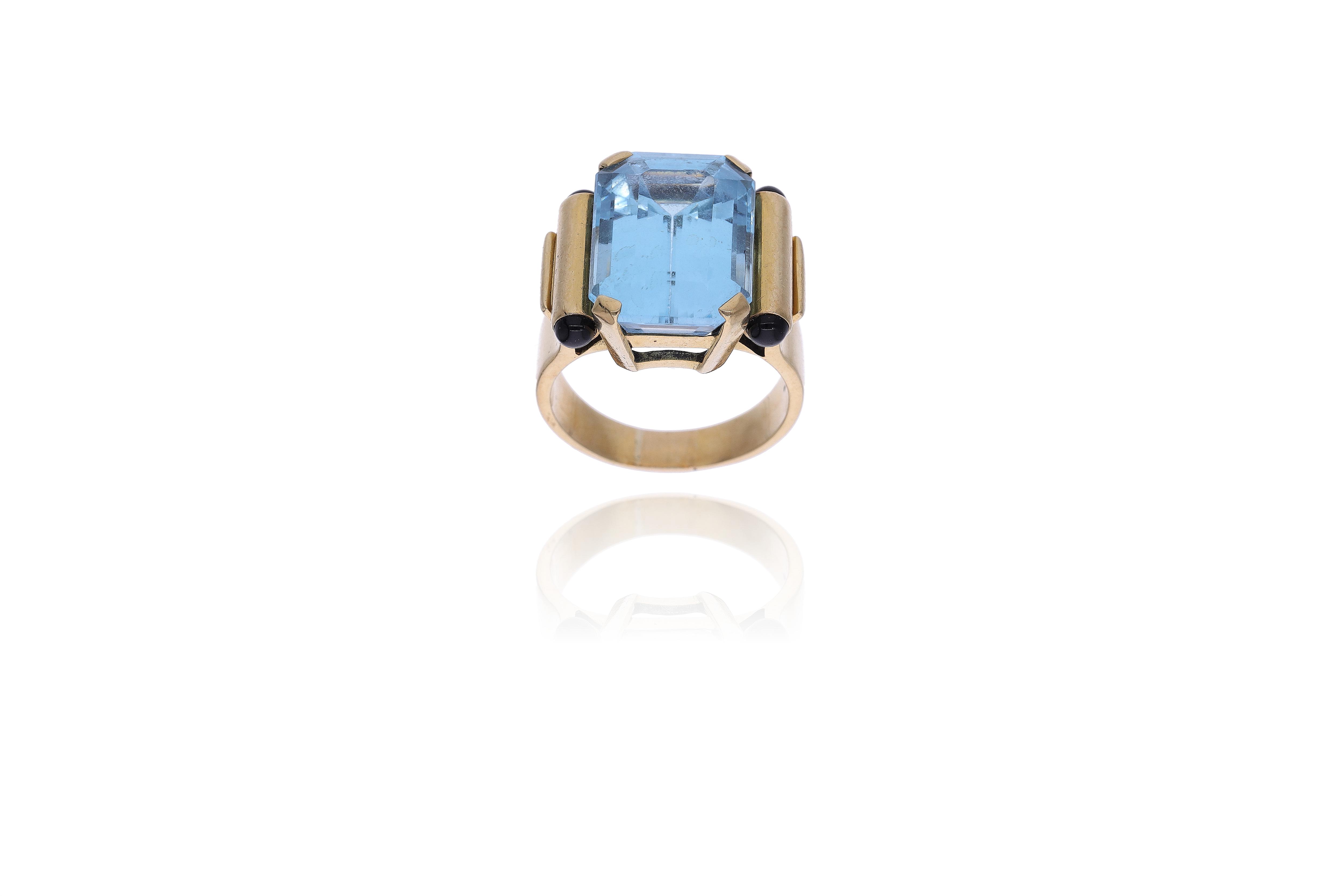 Anello con topazio e pietre - Asta Preziosi