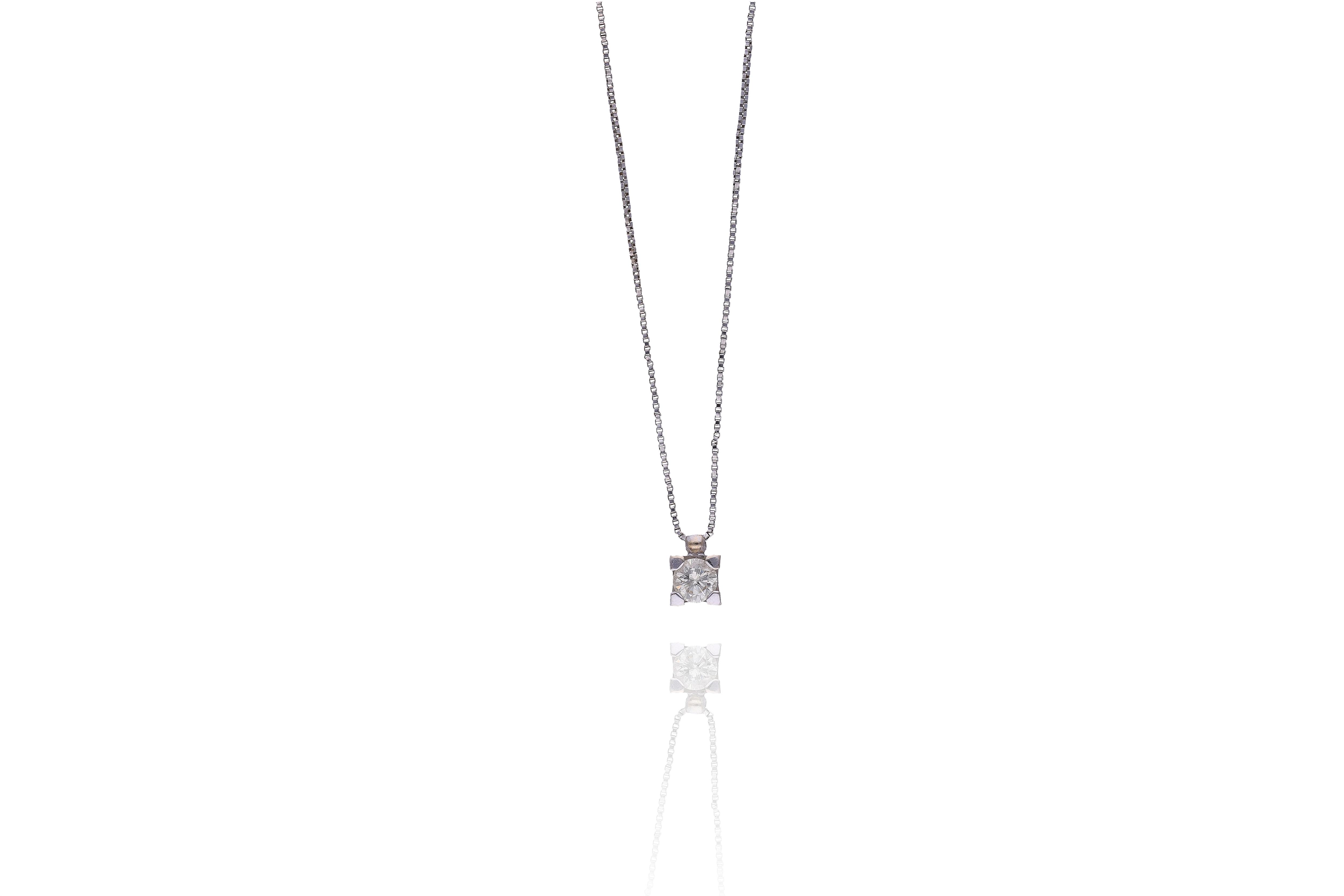 Collana con diamante - Asta Preziosi