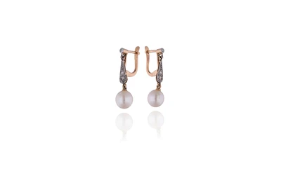 Precchini con perle coltivate e diamanti - Asta Preziosi Precchini con perle coltivate e diamanti - Asta Preziosi