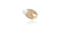 Anello con perla coltivata, diamanti e zaffiri gialli - Asta Preziosi Anello con perla coltivata, diamanti e zaffiri gialli - Asta Preziosi