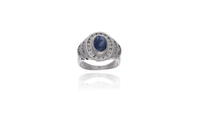 Anello con pietra e diamanti - Asta Preziosi