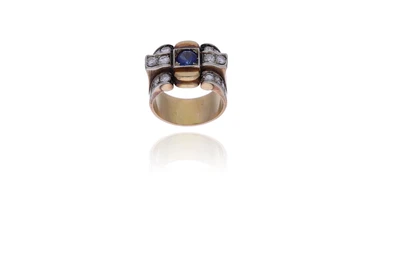 Anello con diamanti e pietra - Asta Preziosi Anello con diamanti e pietra - Asta Preziosi