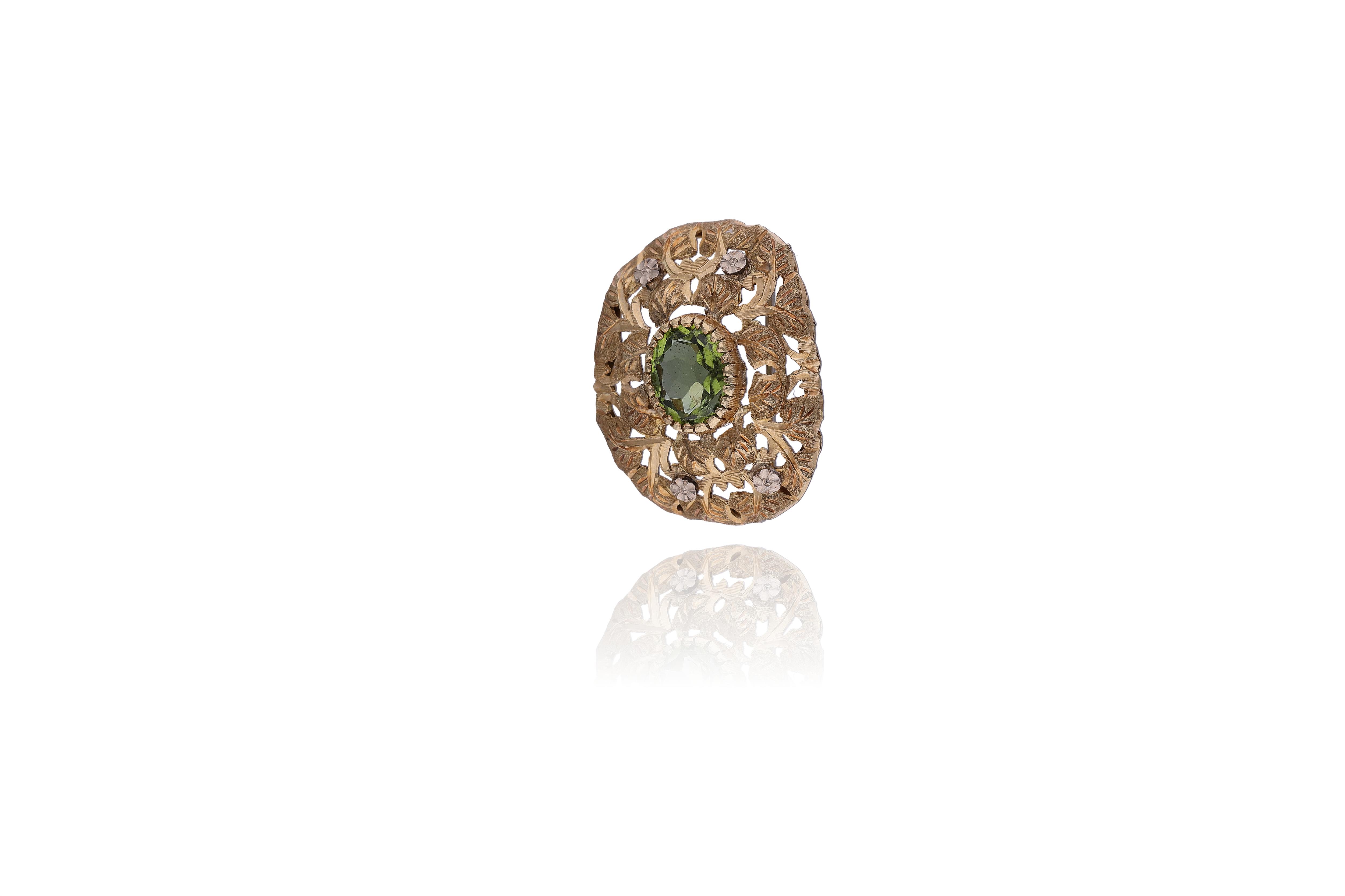 Spilla con peridoto - Asta Preziosi