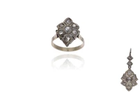 Anello e ciondolo con diamanti - Asta Preziosi Anello e ciondolo con diamanti - Asta Preziosi