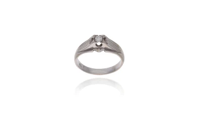 Anello con diamante - Asta Preziosi