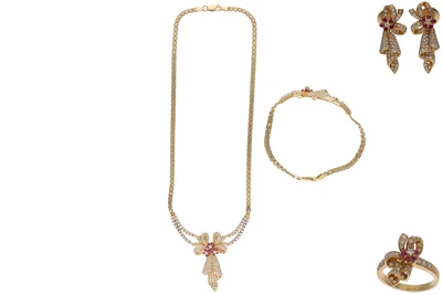 Parure con diamanti e rubini - Asta Preziosi Parure con diamanti e rubini - Asta Preziosi
