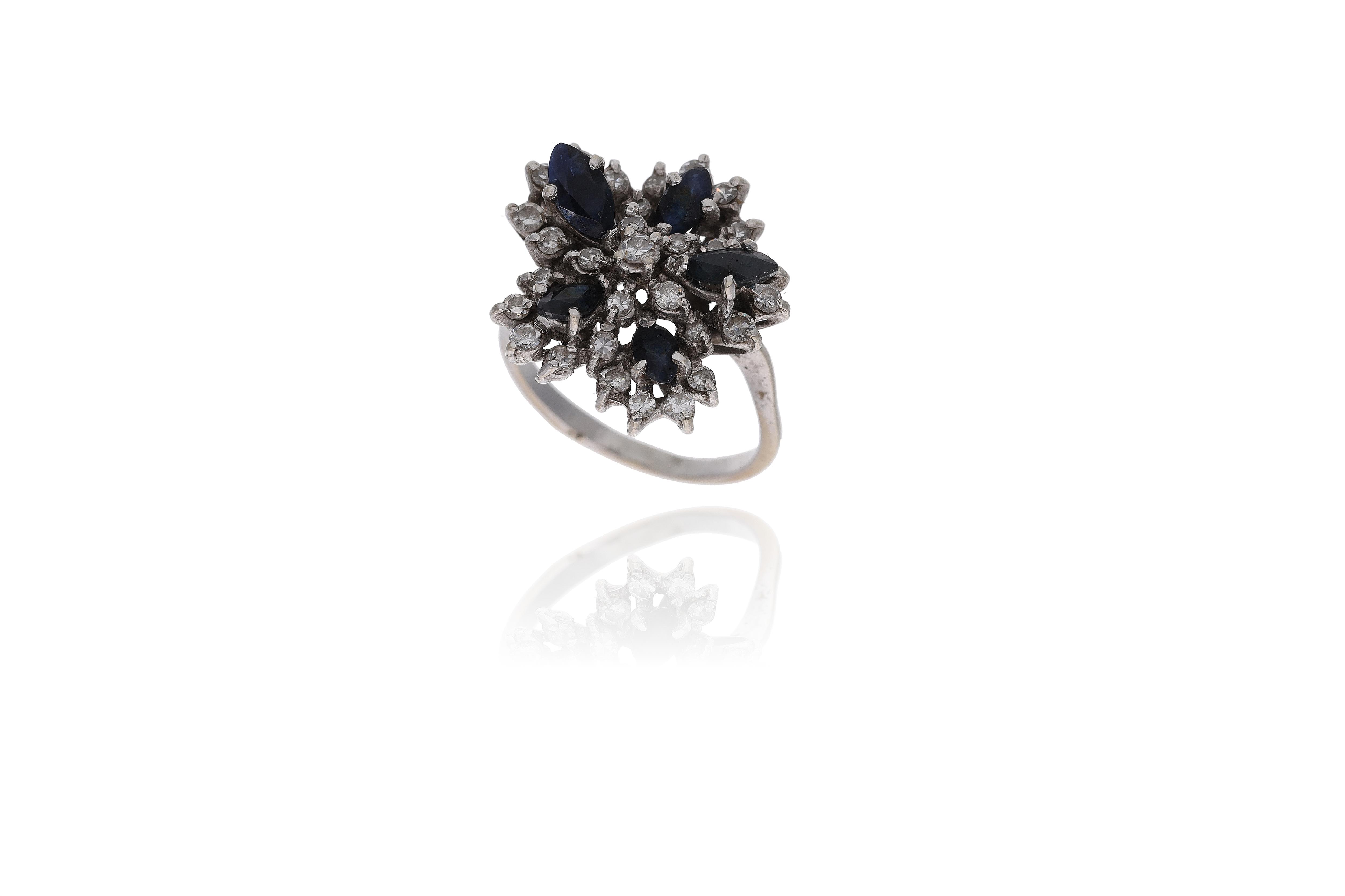 Anello con diamanti e zaffiri - Asta Preziosi
