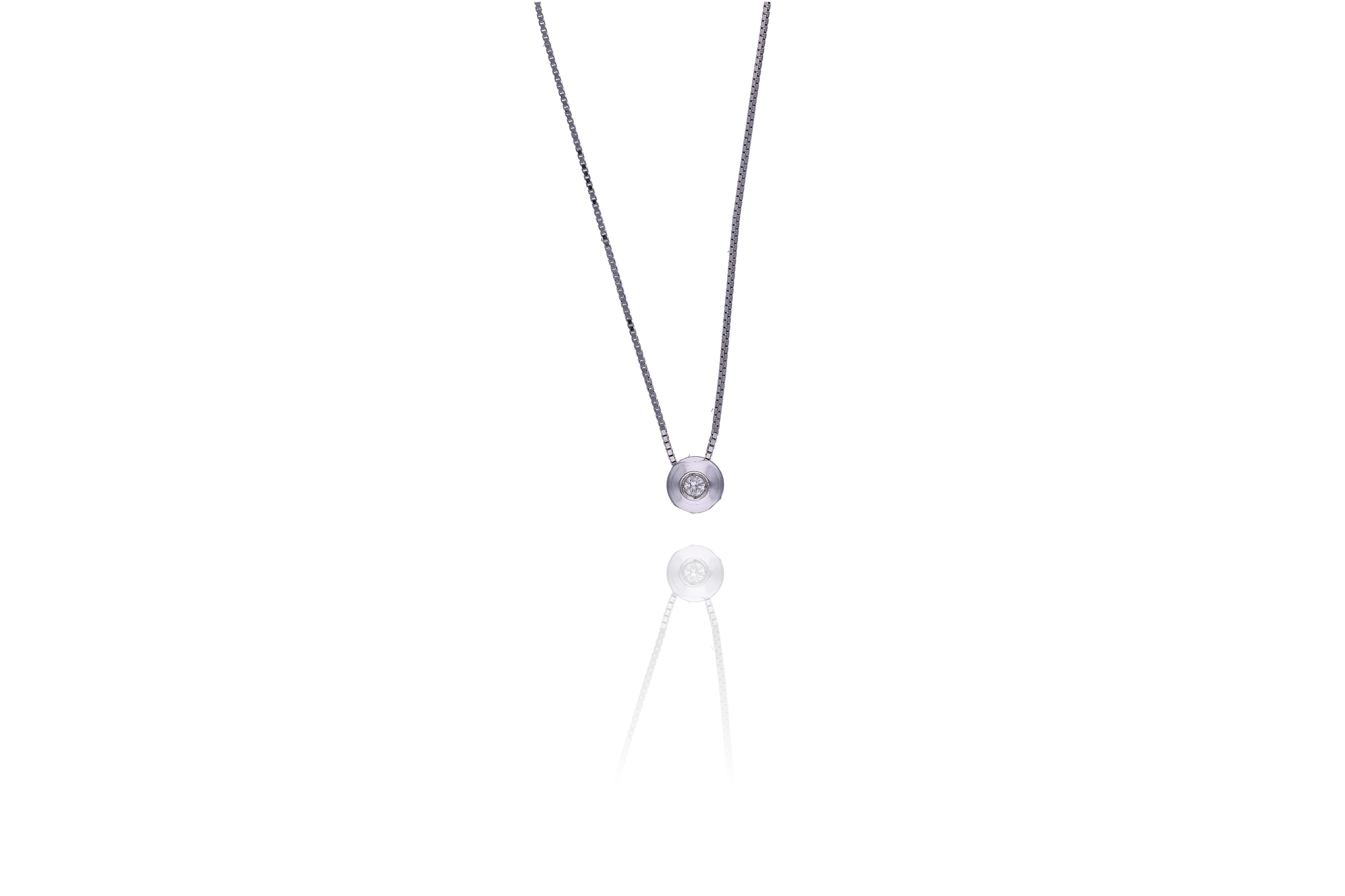 Collana con centrale con diamante - Asta Preziosi