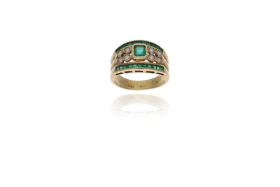 Anello con smeraldi e diamanti - Asta Preziosi Anello con smeraldi e diamanti - Asta Preziosi