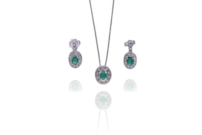 Parure con smeraldi e diamanti - Asta Preziosi Parure con smeraldi e diamanti - Asta Preziosi