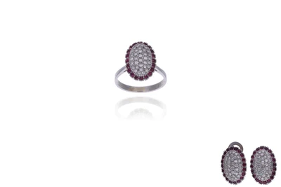 Parure con diamanti e rubini - Asta Preziosi Parure con diamanti e rubini - Asta Preziosi