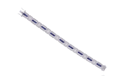 Bracciale con diamanti e zaffiri - Asta Preziosi