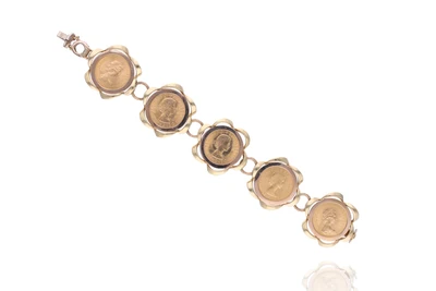 Bracciale con sterline inglesi - Asta Preziosi Bracciale con sterline inglesi - Asta Preziosi