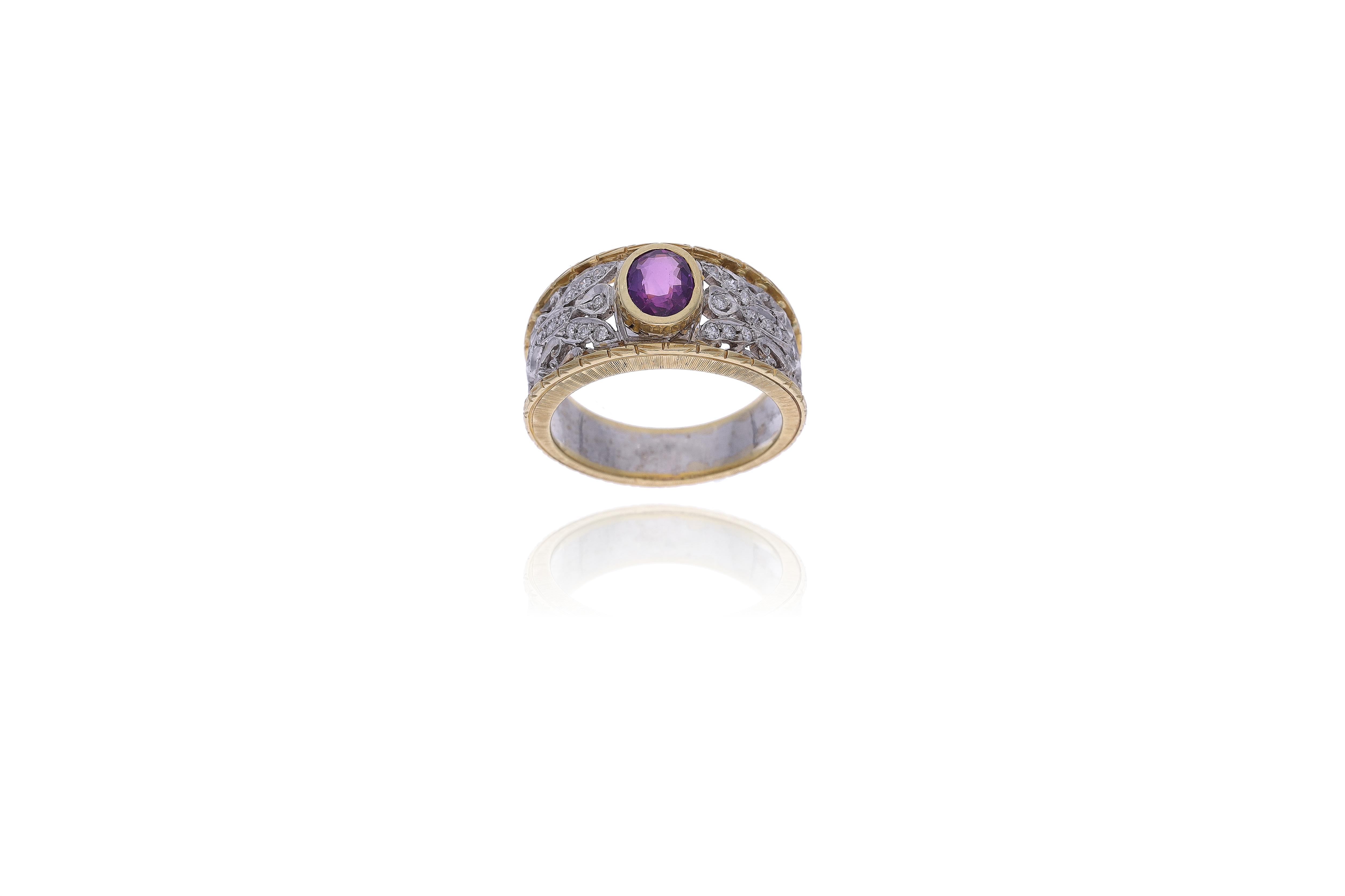 Anello con rubino e diamanti - Asta Preziosi
