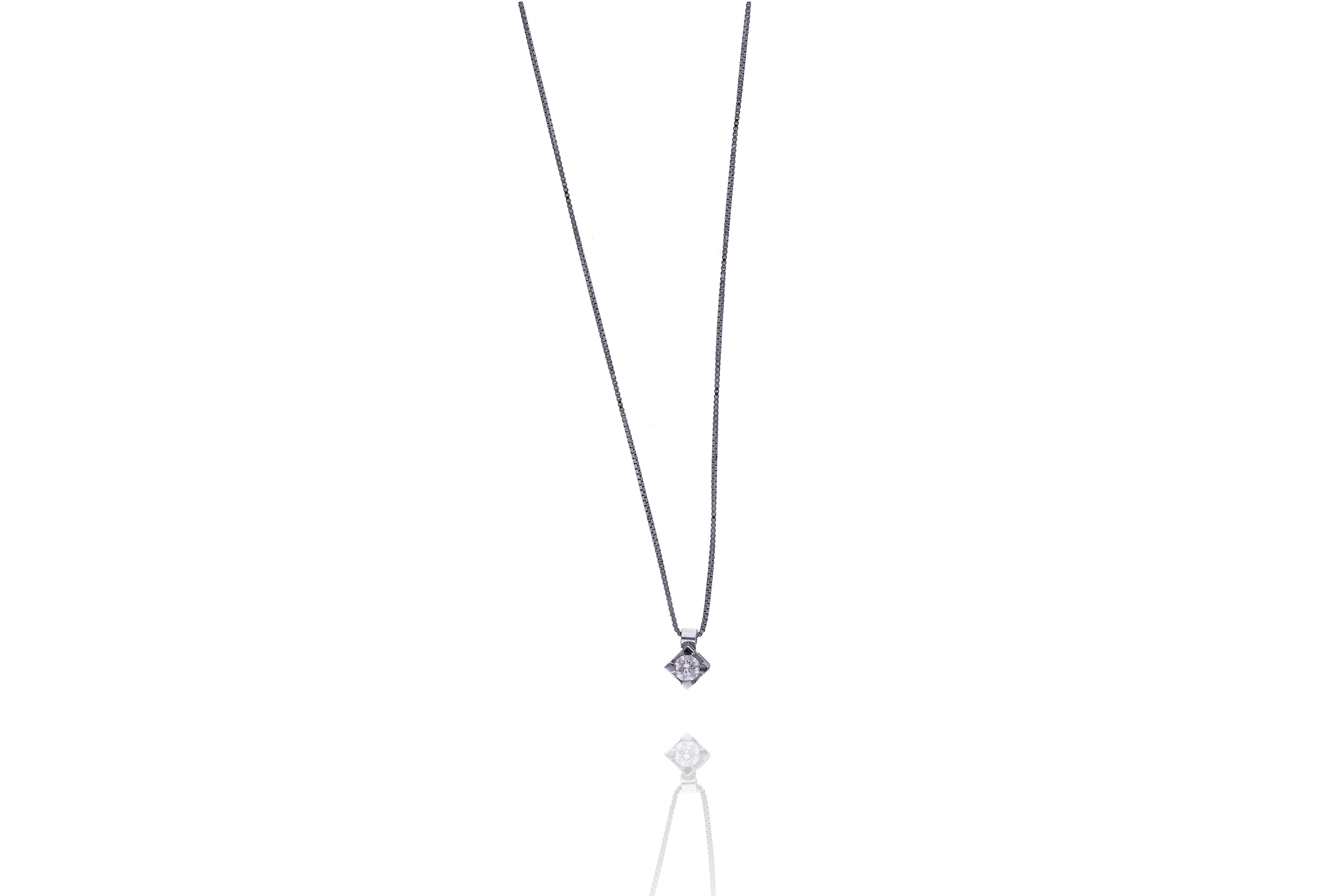 Collana con diamante - Asta Preziosi