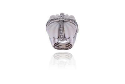 Anello con pietra e dimanti - Asta Preziosi Anello con pietra e dimanti - Asta Preziosi