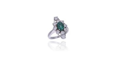 Anello con smeraldo e diamanti - Asta Preziosi Anello con smeraldo e diamanti - Asta Preziosi