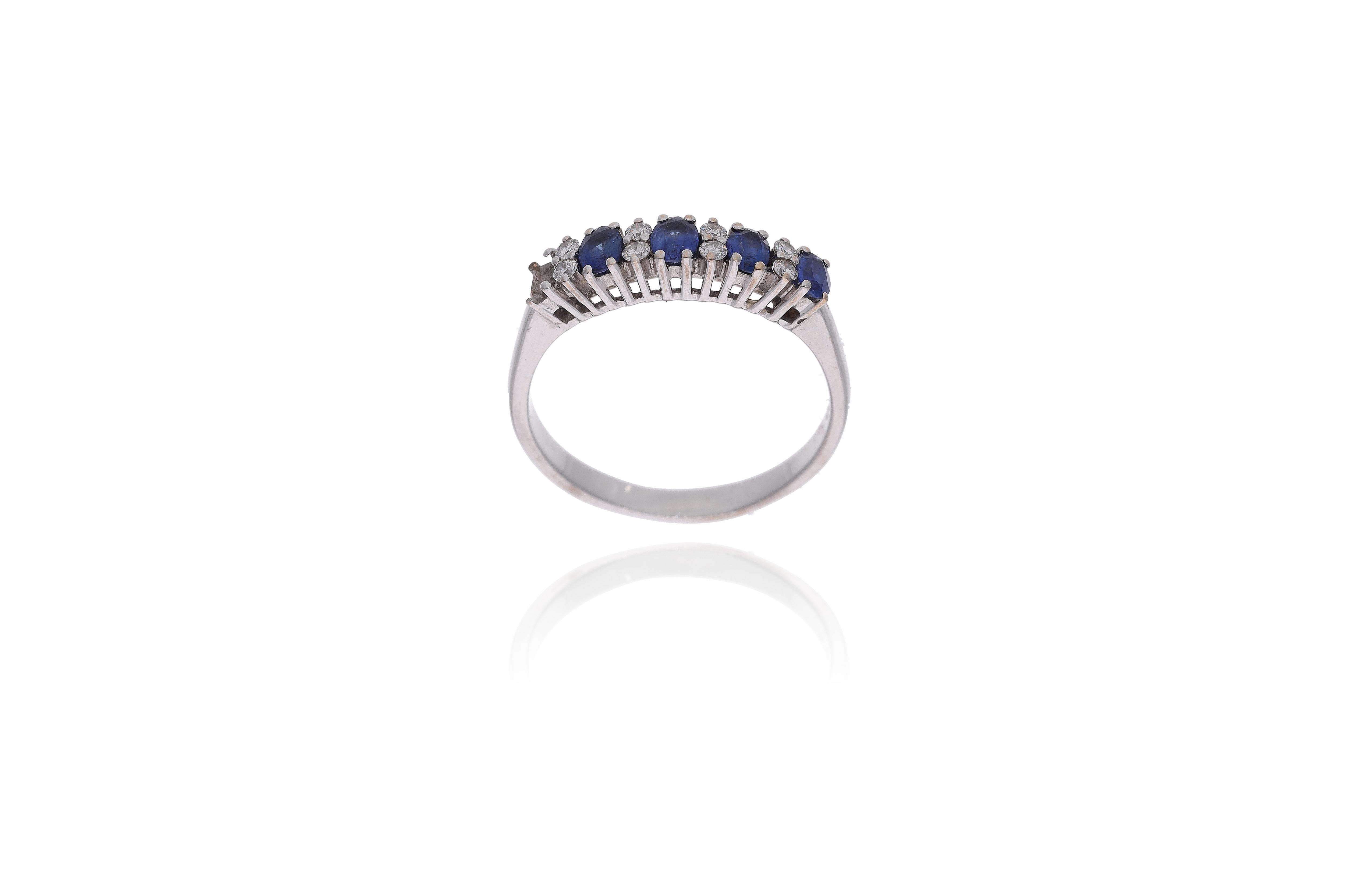 Anello con zaffiri e diamanti - Asta Preziosi