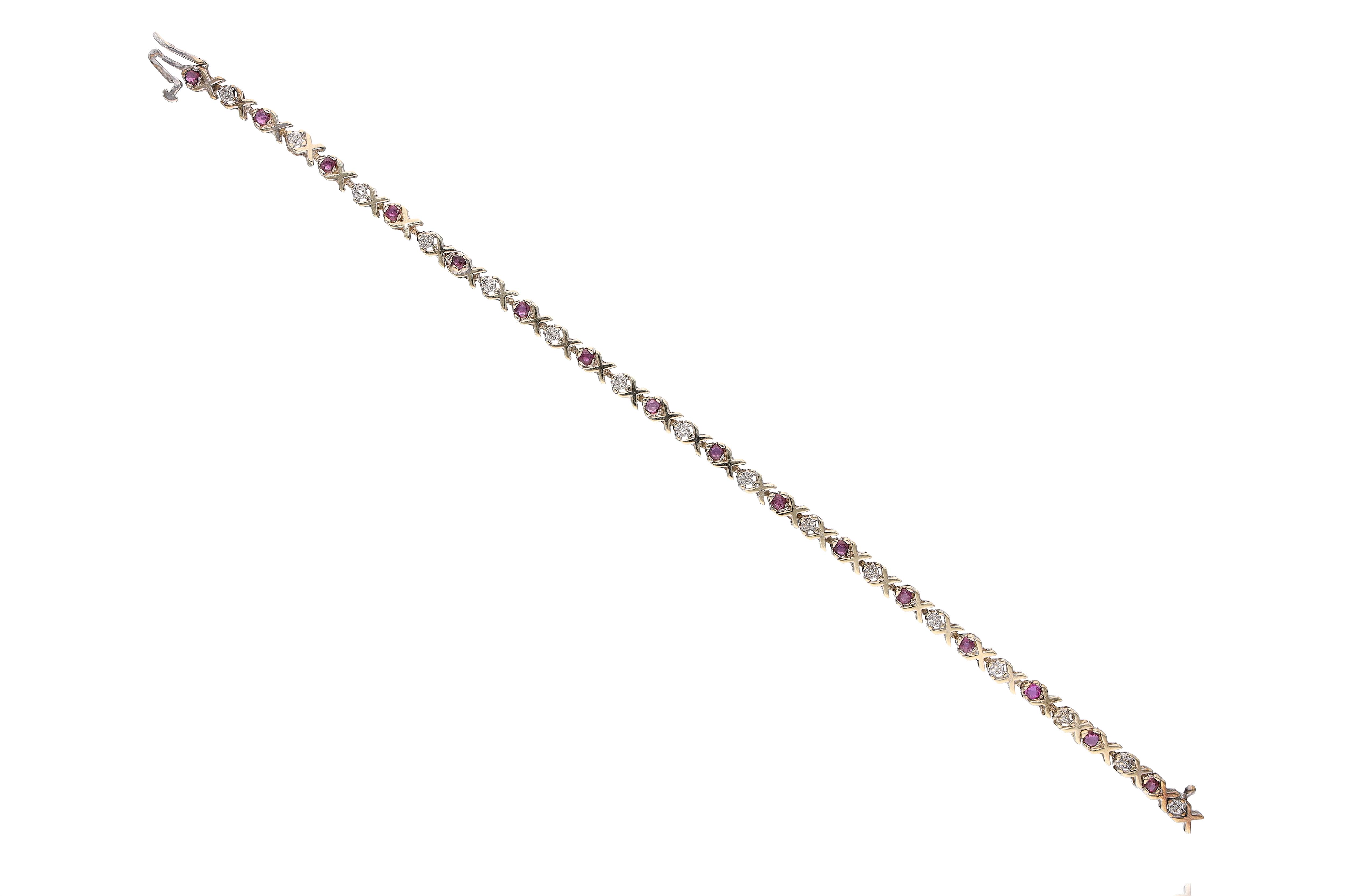 Bracciale con rubini e diamanti - Asta Preziosi