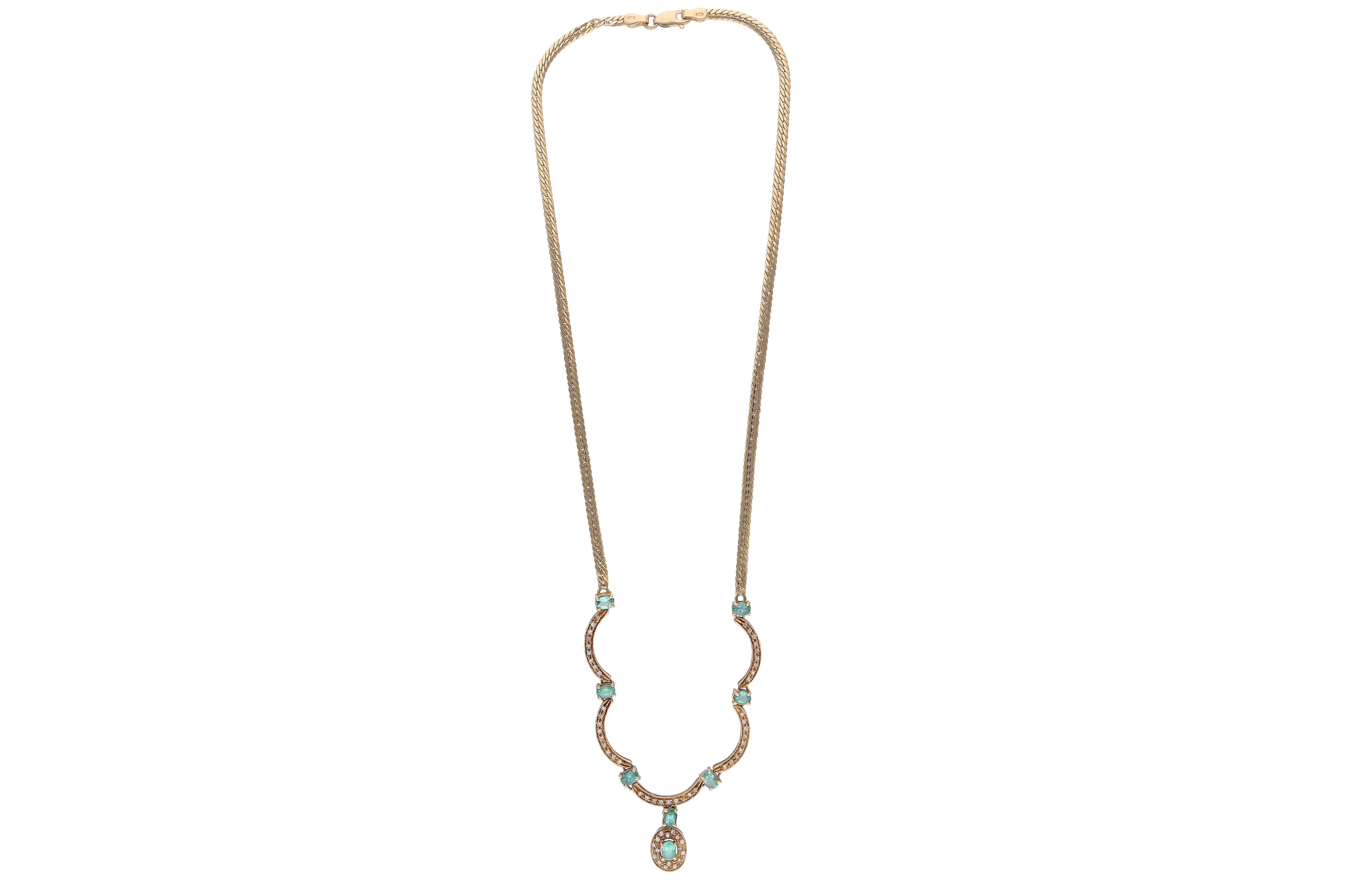 Collana con smeraldi e diamanti - Asta Preziosi