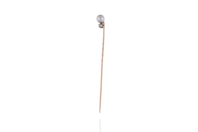 Spilla con perla coltivata e diamante - Asta Preziosi Spilla con perla coltivata e diamante - Asta Preziosi