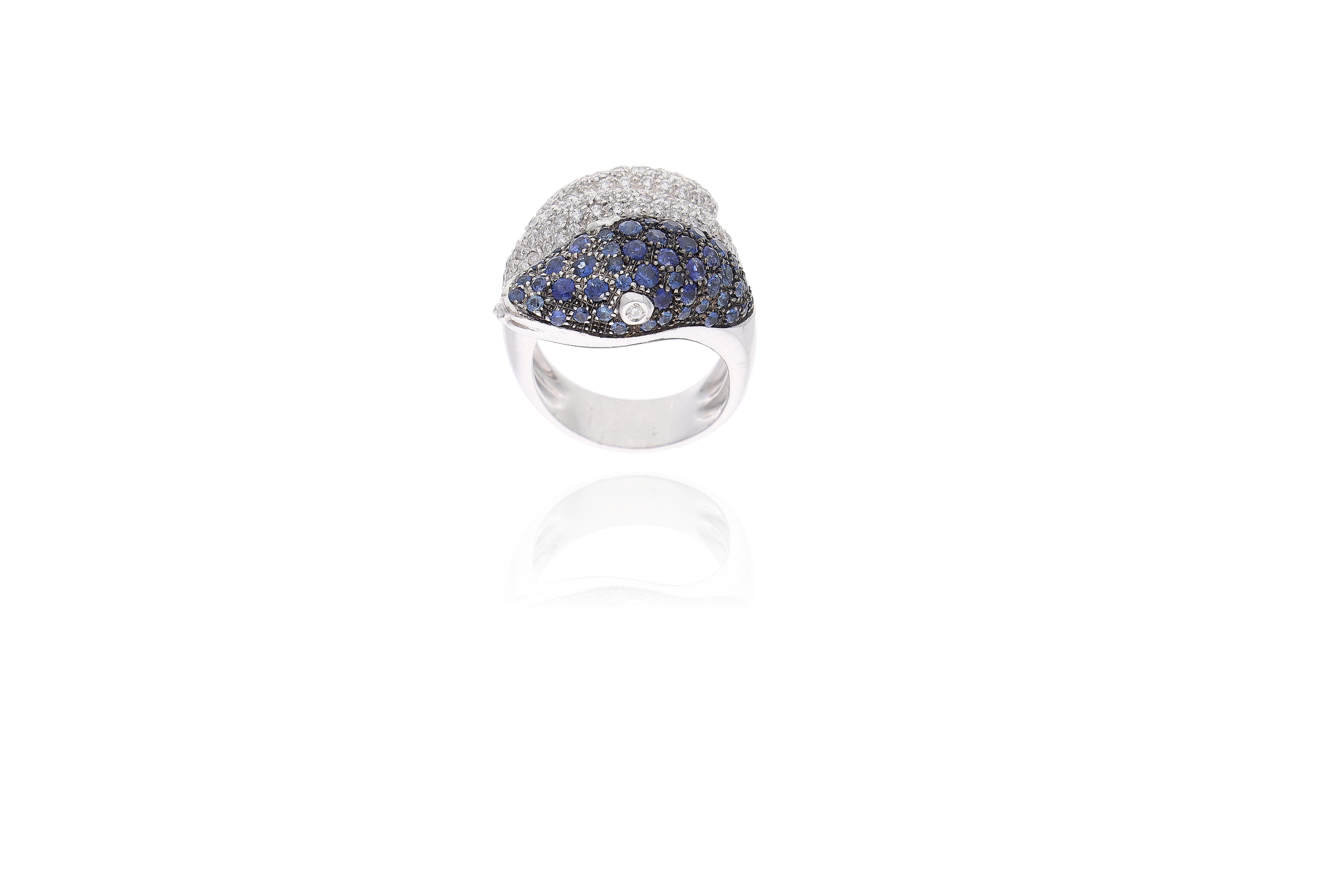 Anello con zaffiri, diamanti e pietre - Asta Preziosi