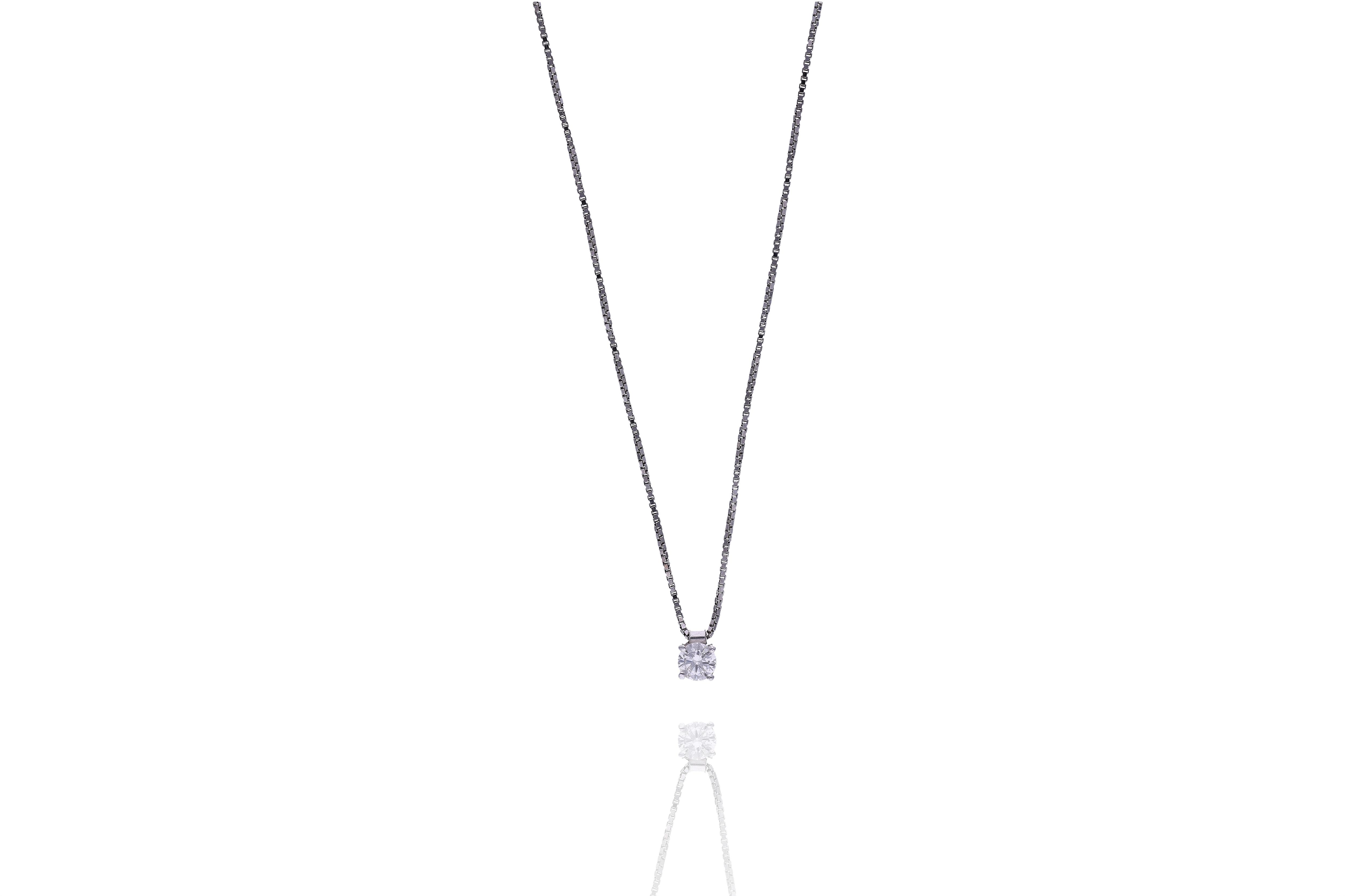 Collana con diamante - Asta Preziosi