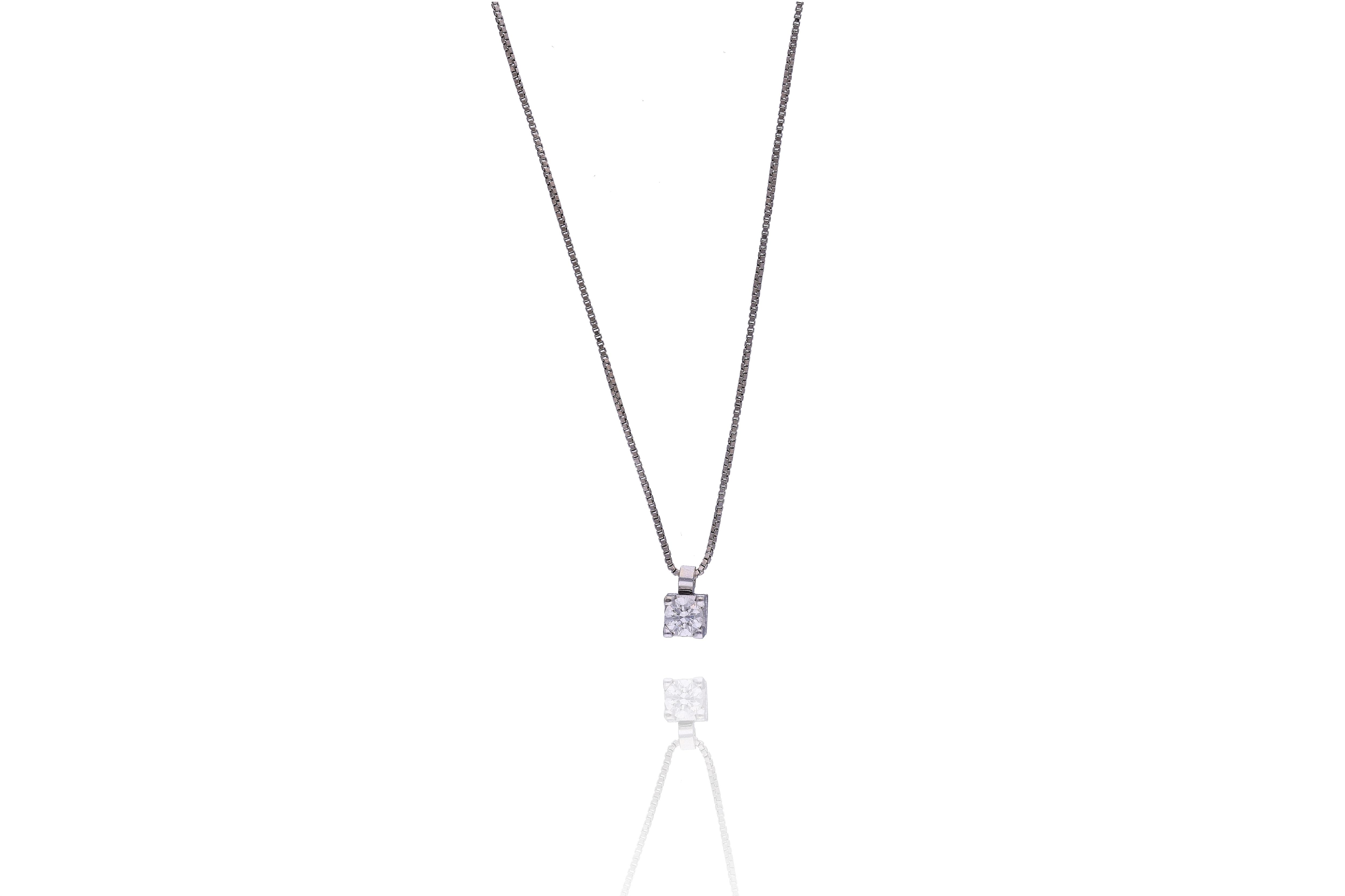 Collana con diamante - Asta Preziosi