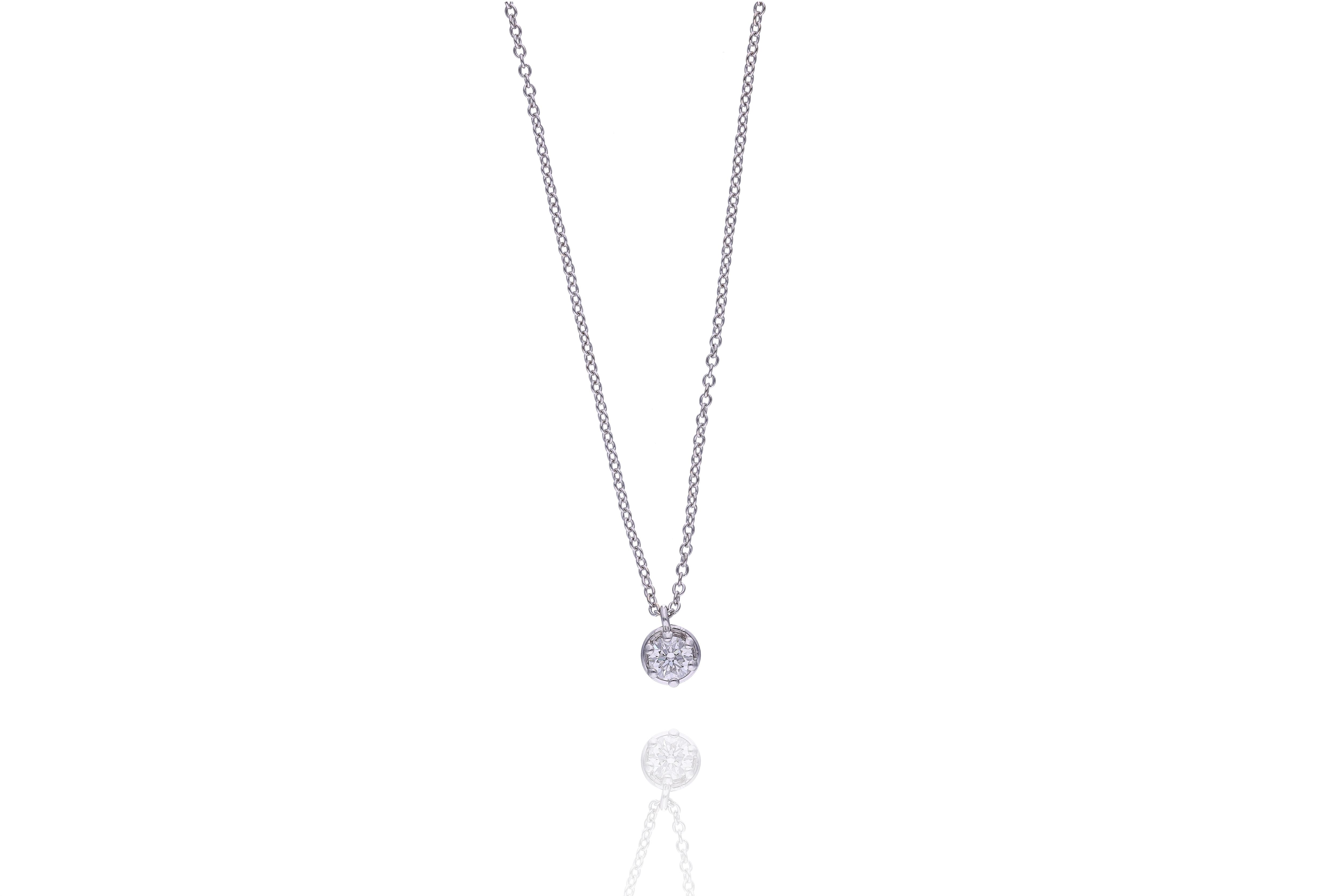 Damiani, collana con pendente con diamante - Asta Preziosi