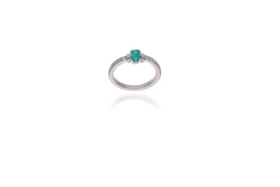 Anello con smeraldo e diamanti - Asta Preziosi Anello con smeraldo e diamanti - Asta Preziosi