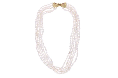 Collana di perle coltivate con rubini e diamanti - Asta Preziosi Collana di perle coltivate con rubini e diamanti - Asta Preziosi