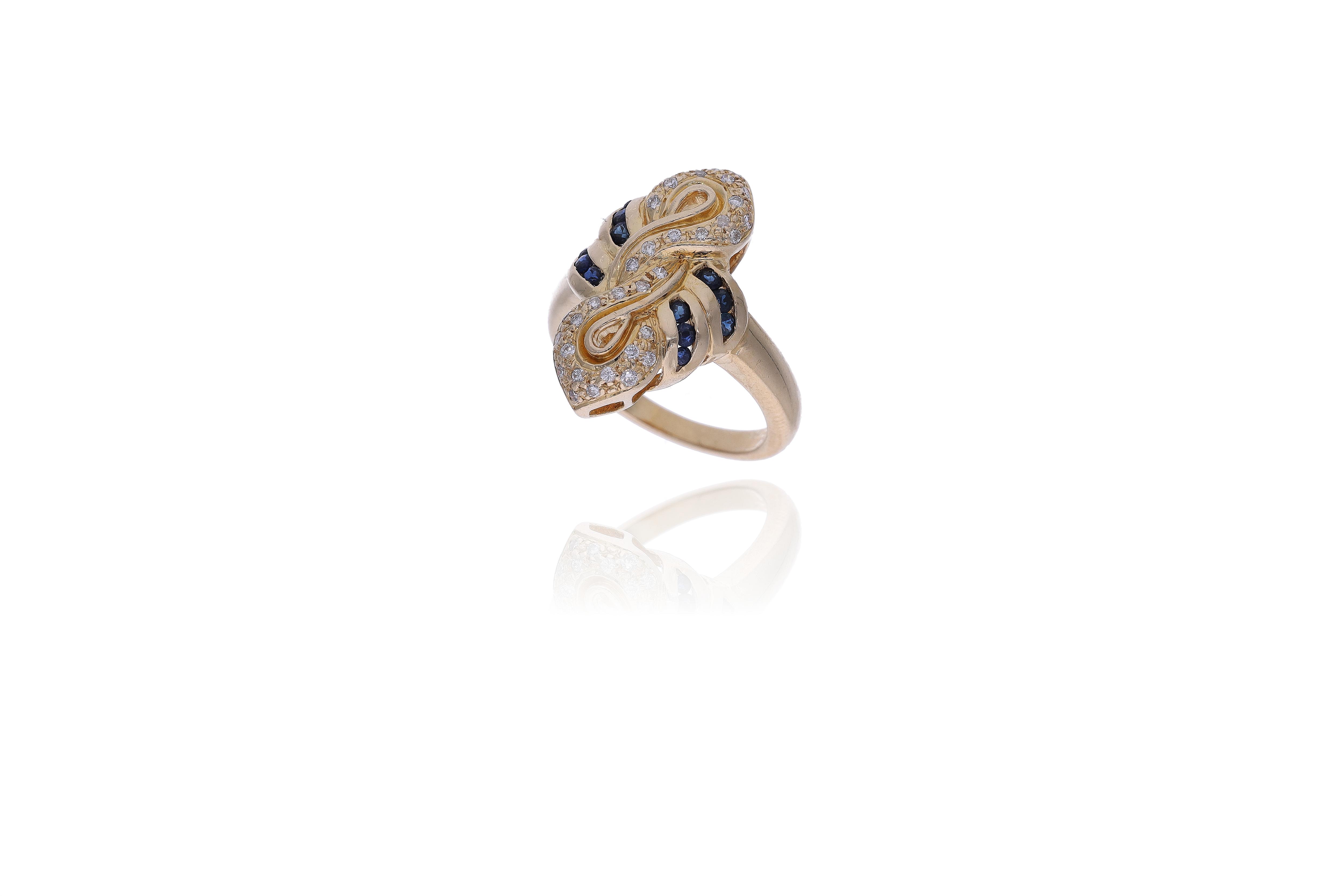 Anello con zaffiri e diamanti - Asta Preziosi