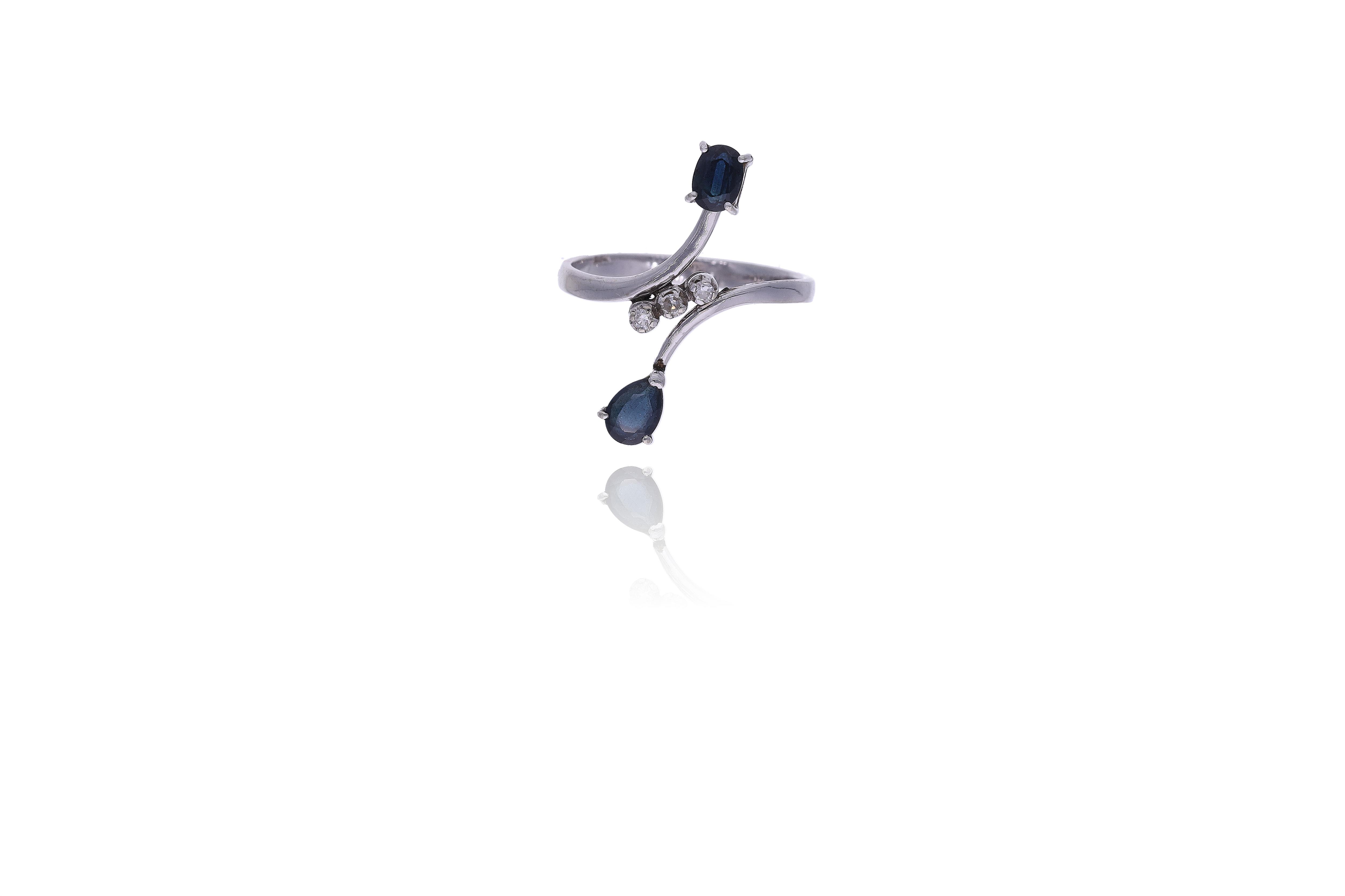 Anello con zaffiri e diamanti - Asta Preziosi