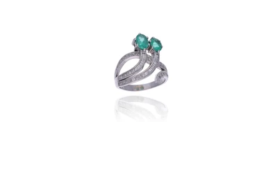 Anello con diamanti e smeraldi - Asta Preziosi