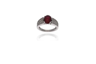 Anello con tormalina rossa e diamanti - Asta Preziosi Anello con tormalina rossa e diamanti - Asta Preziosi